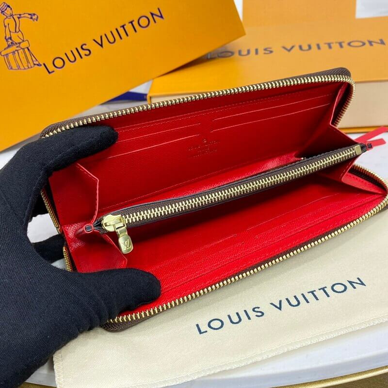 L0vis Vvtt0n Damier Ebene Canvas Clémence Wallet N60534