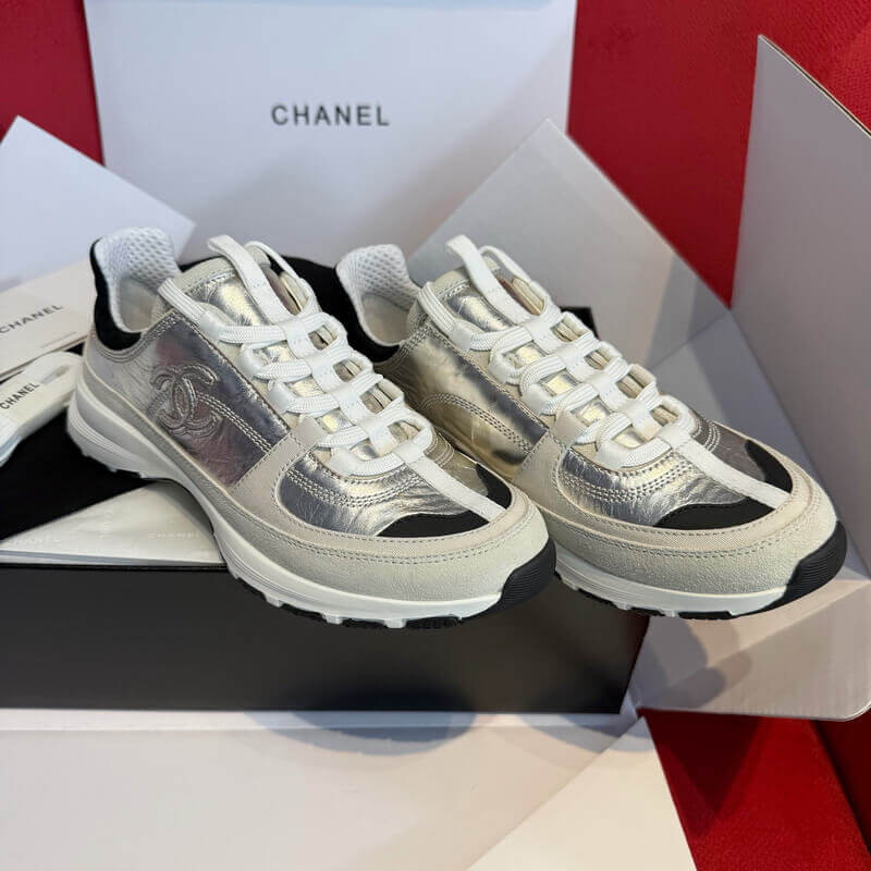 Ch**el Métiers D’Art Sneakers Laminated Calfskin & Suede Calfskin