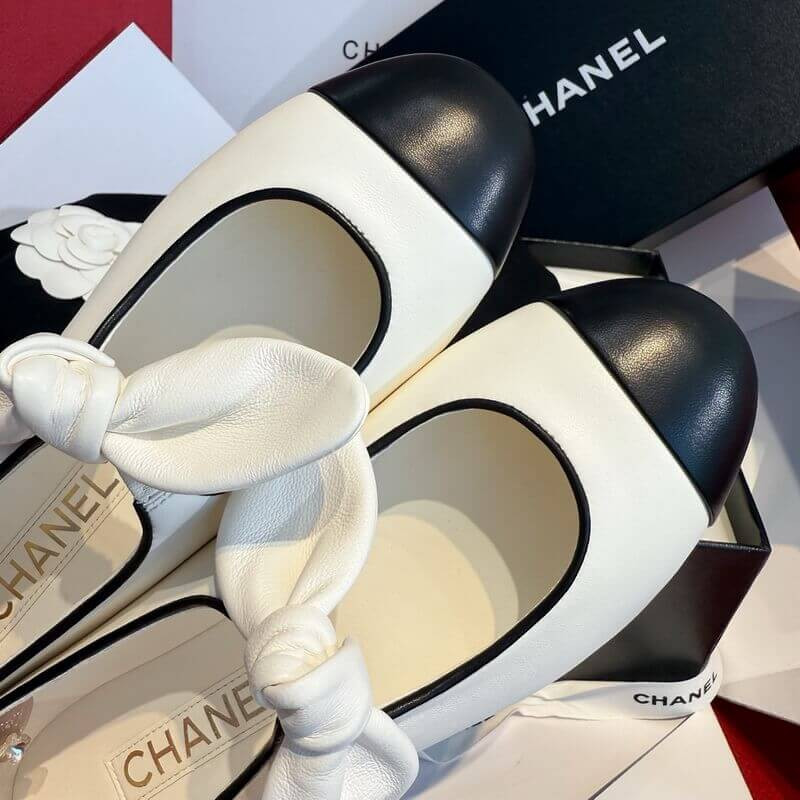 Ch**el Elegant Bow Mary Jane Flats