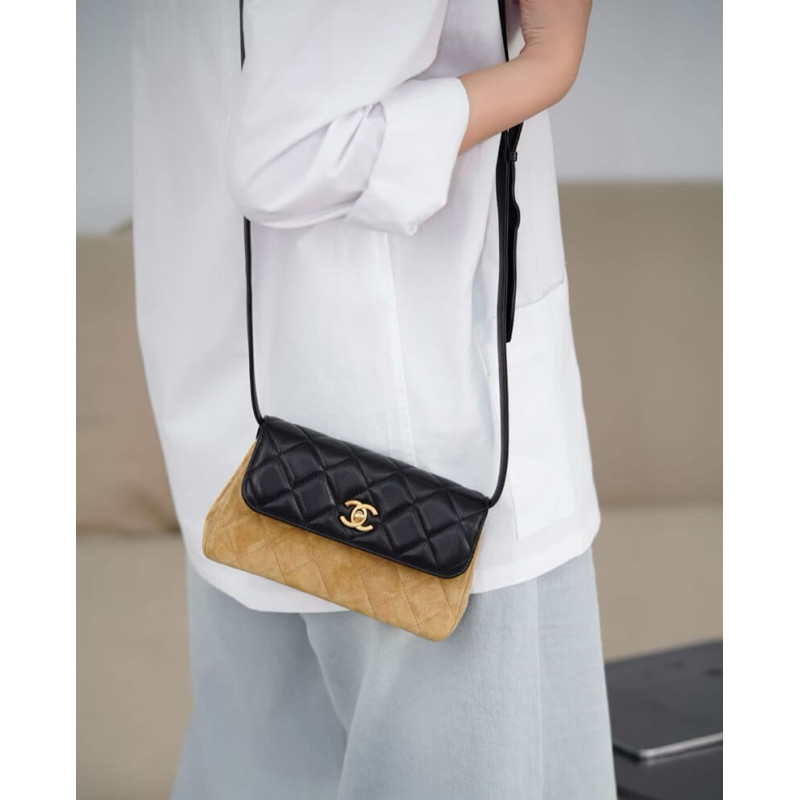 Ch**el Mini Flap Bag in Suede 19.5cm AP4677