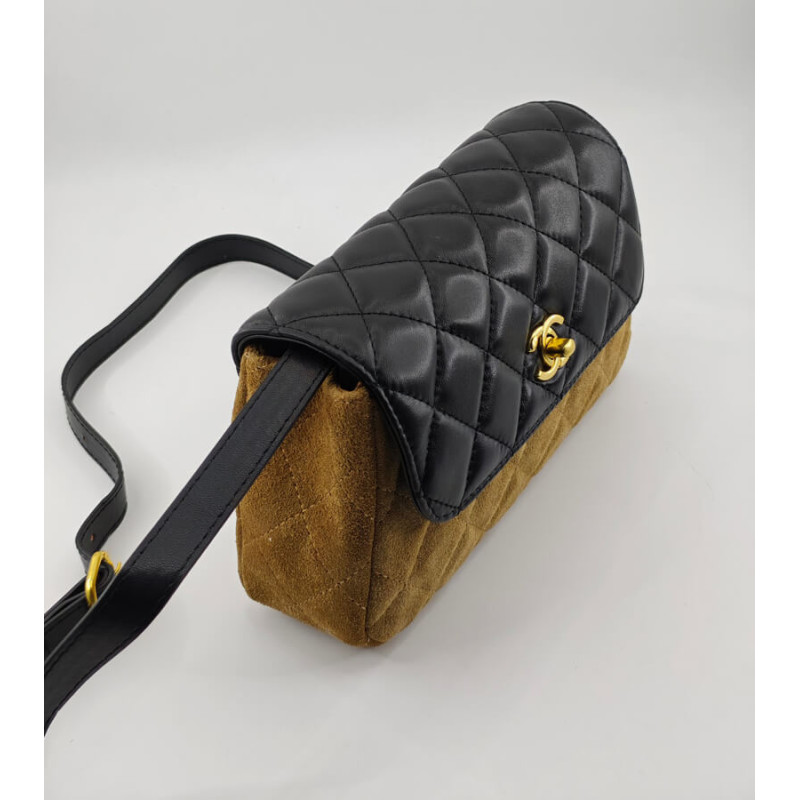 Ch**el Mini Flap Bag in Suede 19.5cm AP4677