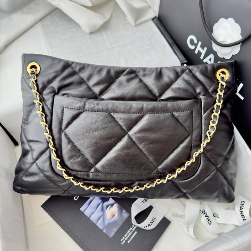 Ch**el Shopping Bag in Shiny Lambskin AS5740