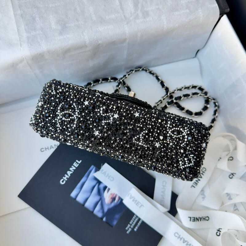 Ch**el Mini Flap Bag With D1am0nd Accents AS2431