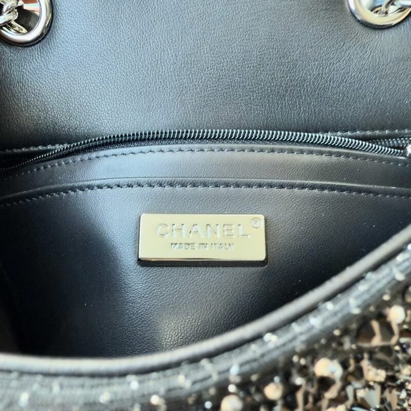 Ch**el Mini Flap Bag With D1am0nd Accents AS2431